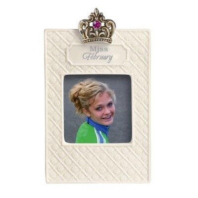 Photo Frame-Miss February-Holds 2.5&#39;&#39;x2.5&#39;&#39; Photo