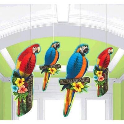Margaritaville Tropical Bird Honeycombs- 4pcs- 10&quot;