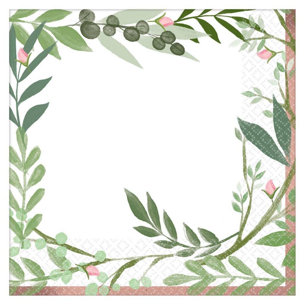 Lunch Napkins- Love and Leaves- 16pk/2ply