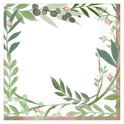 Lunch Napkins- Love and Leaves- 16pk/2ply