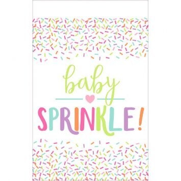 Tablecover Plastic -Baby Sprinkle- 54&quot; x 102&quot;