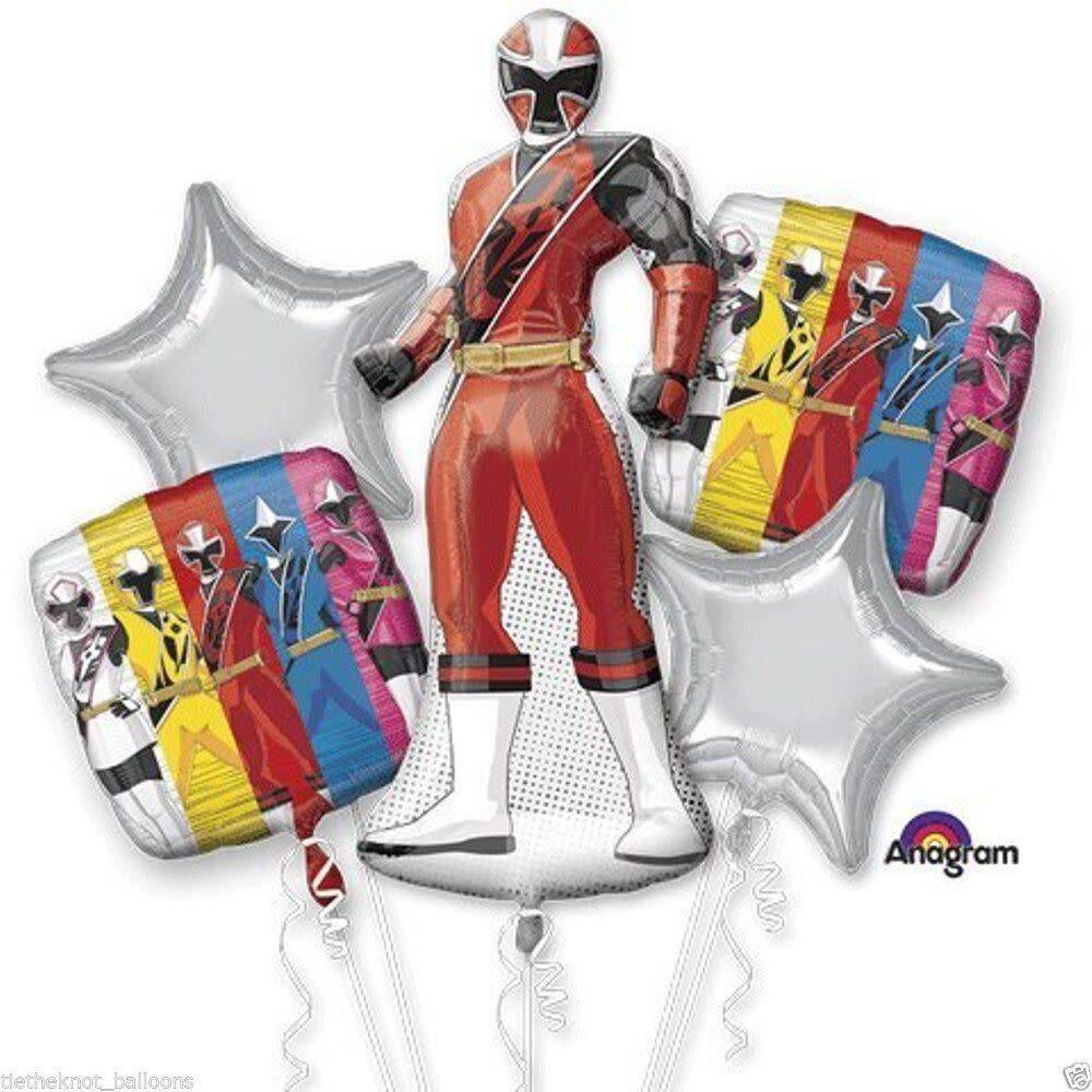 Foil Balloons-5pc Bouquet-Power Rangers
