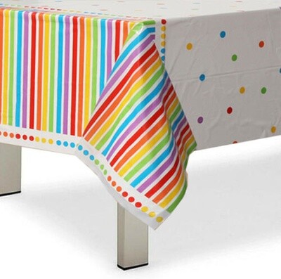 Plastic Tablecover- Rainbow Birthday