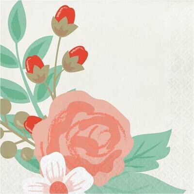 Luncheon Napkins- Modern Floral- 16pk-3ply