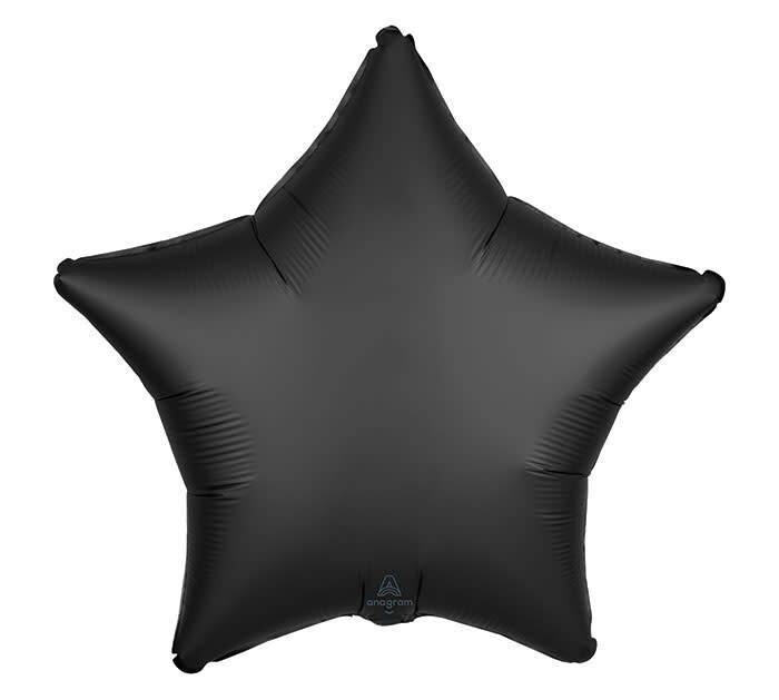 Foil Balloon- Black Satin Luxe Star 18&quot;