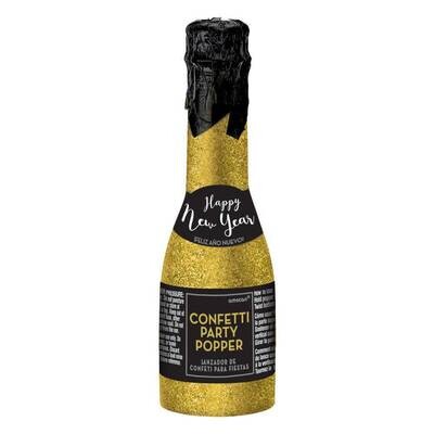 Mini Glitter Party Popper Bottle - New Years
