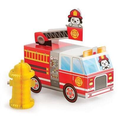 Centerpiece- Flaming Fire Truck