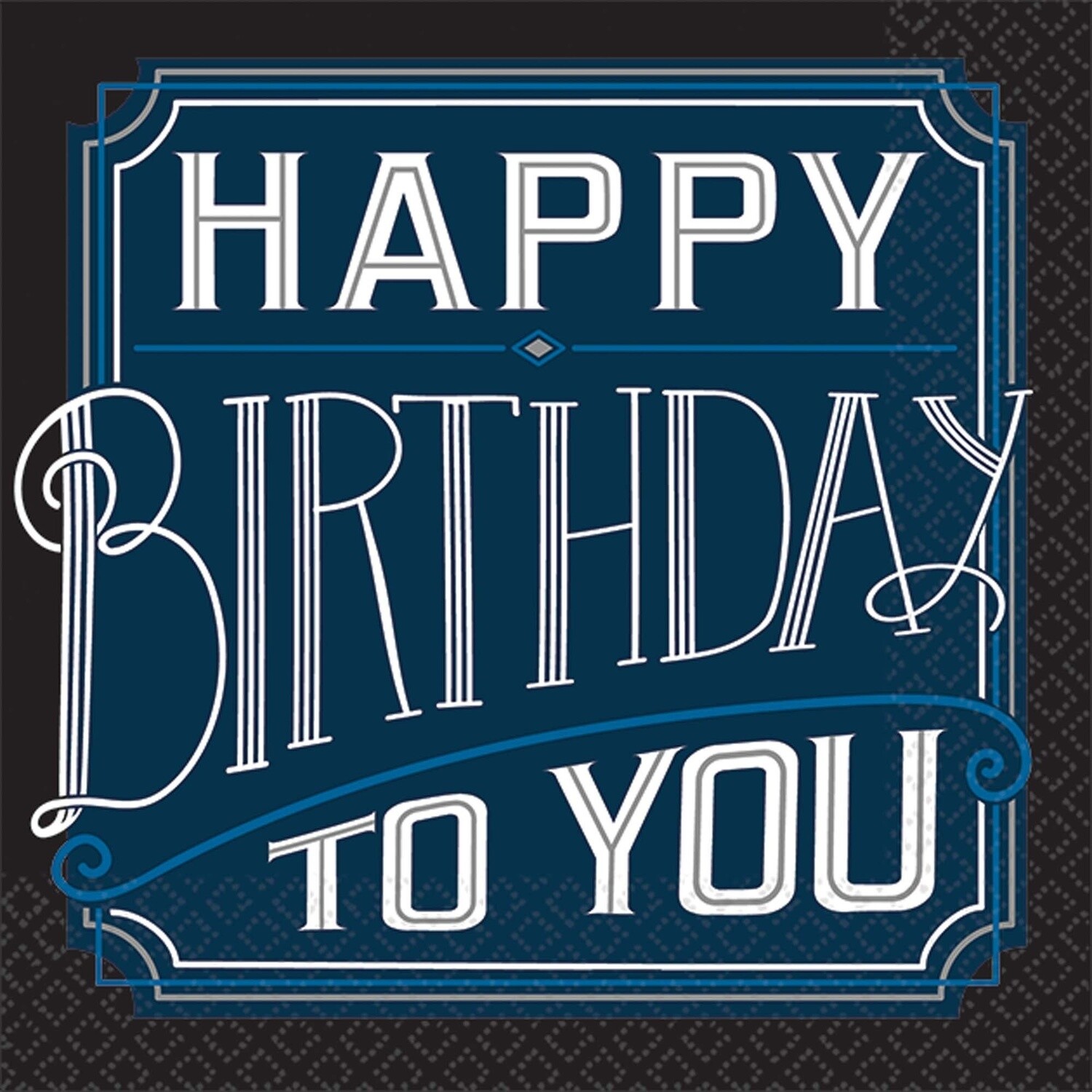 Beverage Napkins- Happy Birthday Man- 16pk- 2ply