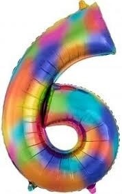 Foil Balloon- Rainbow Splash- #6