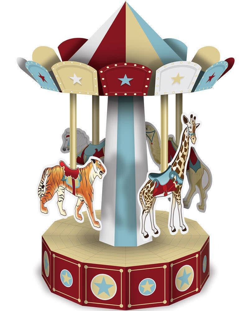 Centerpiece-3D-Vintage Circus Carousel-1pkg-10&quot;
