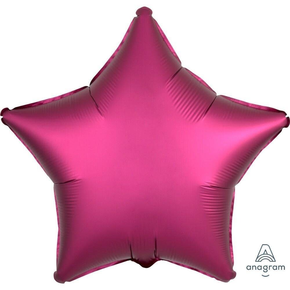 Foil Balloon - Pomegranate Satin Luxe Star 18&quot;