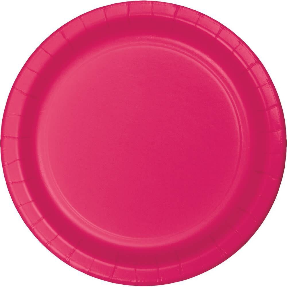 Plates Paper Hot Magenta 9&quot; ( 20PK)