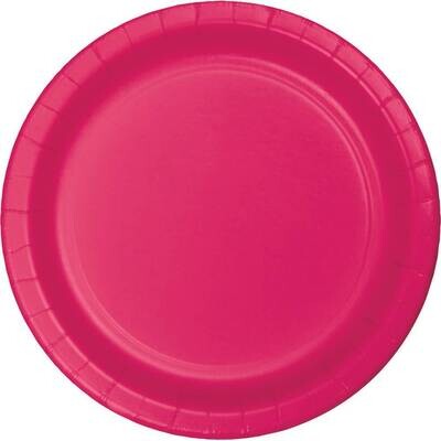 Plates Paper Hot Magenta 9&quot; ( 20PK)