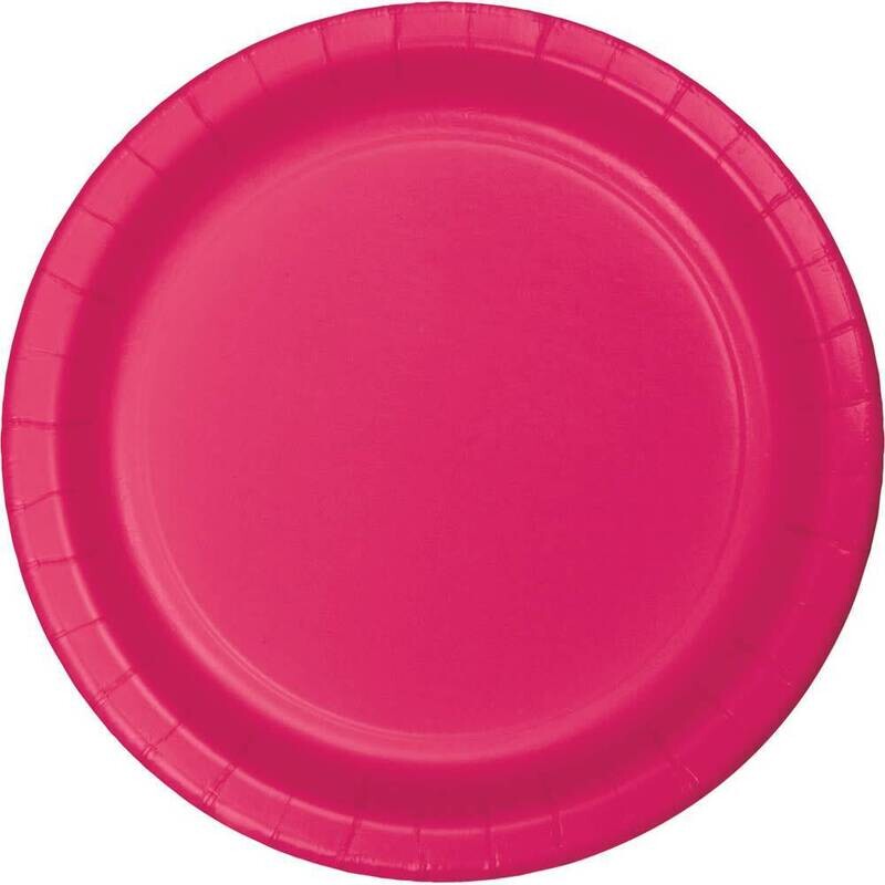 Plates Paper Hot Magenta 9&quot; ( 20PK)