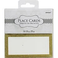 Place Cards- Gold- Glitter- 50pcs