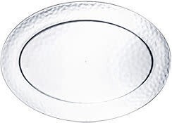 Oval Platter- 14.25 x 20.25&quot;- Clear