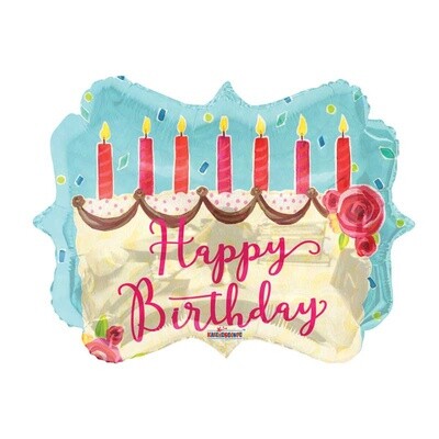 Foil-Happy Birthday/Birthday Cake