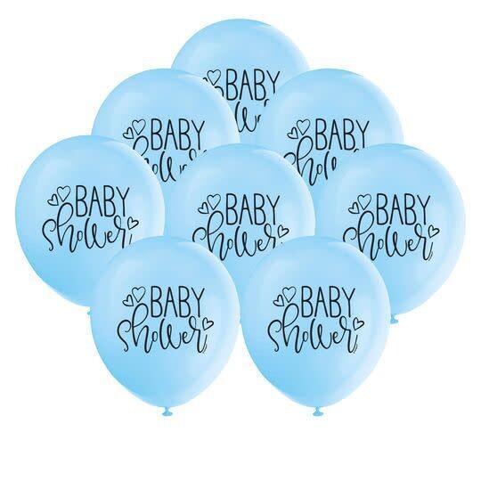 Balloons-Latex-Baby Shower- 8pk-12&quot;