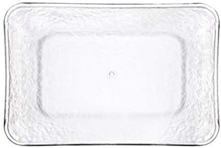 Rectangular Hammered Clear Plastic Tray- 8.25 x 12.5&quot;
