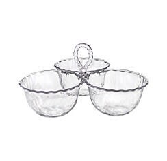 Clear Plastic 3-Part Serving Bowl- 21.5oz