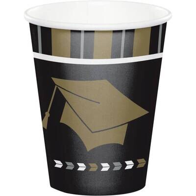 Cups Glitzy Grad Paper 9 OZ.