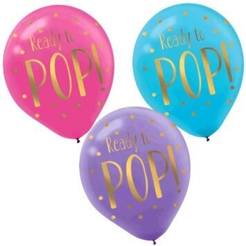 "Ready To Pop" Latex Balloons, 6ct.