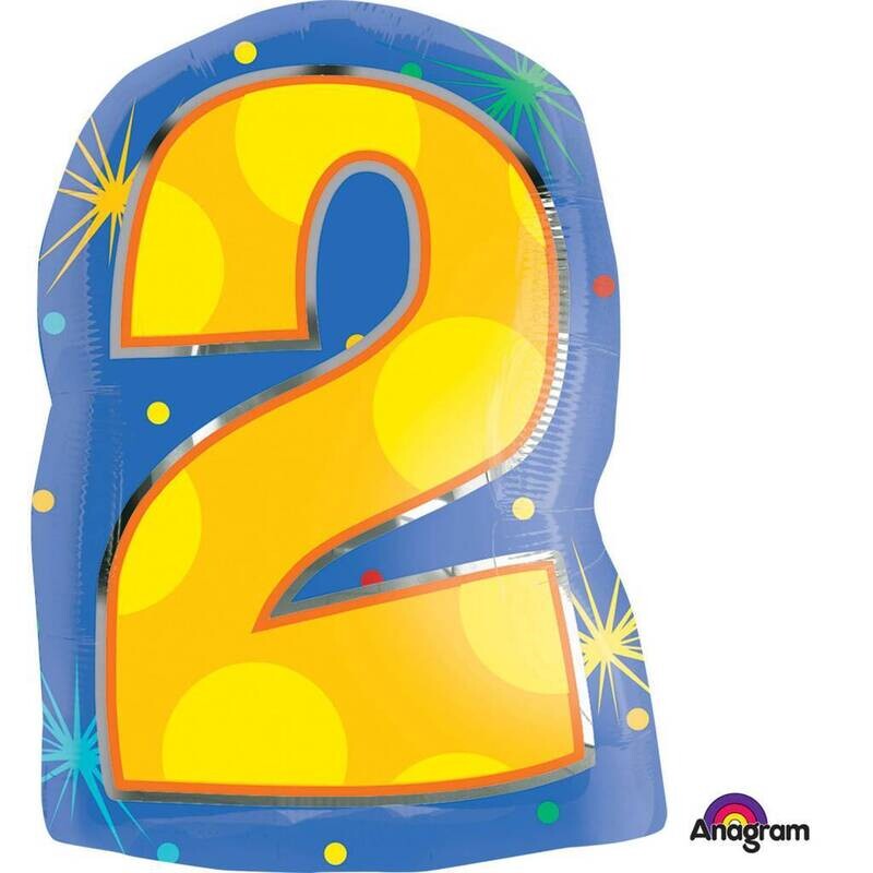 Foil Balloon - #2 Streamers - 14x20&quot;