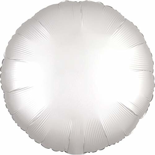 Foil Balloon - Round Satin Luxe - Metallic White - 18&quot;
