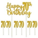 Cake Topper-Happy 70th Birthday-7pcs