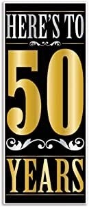 Door Curtains- Here&#39;s to 50 Years- 6ft