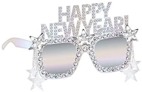 Glasses Disco ball Drop Happy New Year