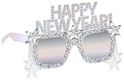 Glasses Disco ball Drop Happy New Year