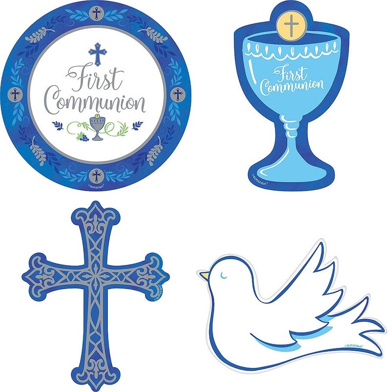 Cutouts-First Communion-Blue-12pcs
