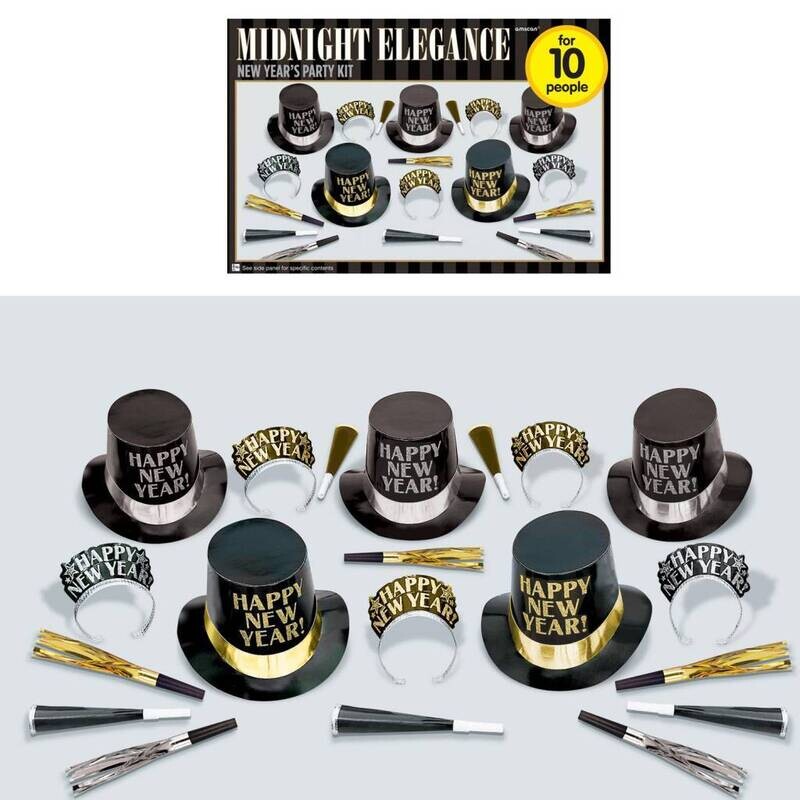 New Years Kit - 10 People Black/Gold
