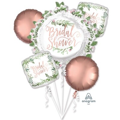 Foil Balloon - 5pc Bouquet - Floral Bridal Shower