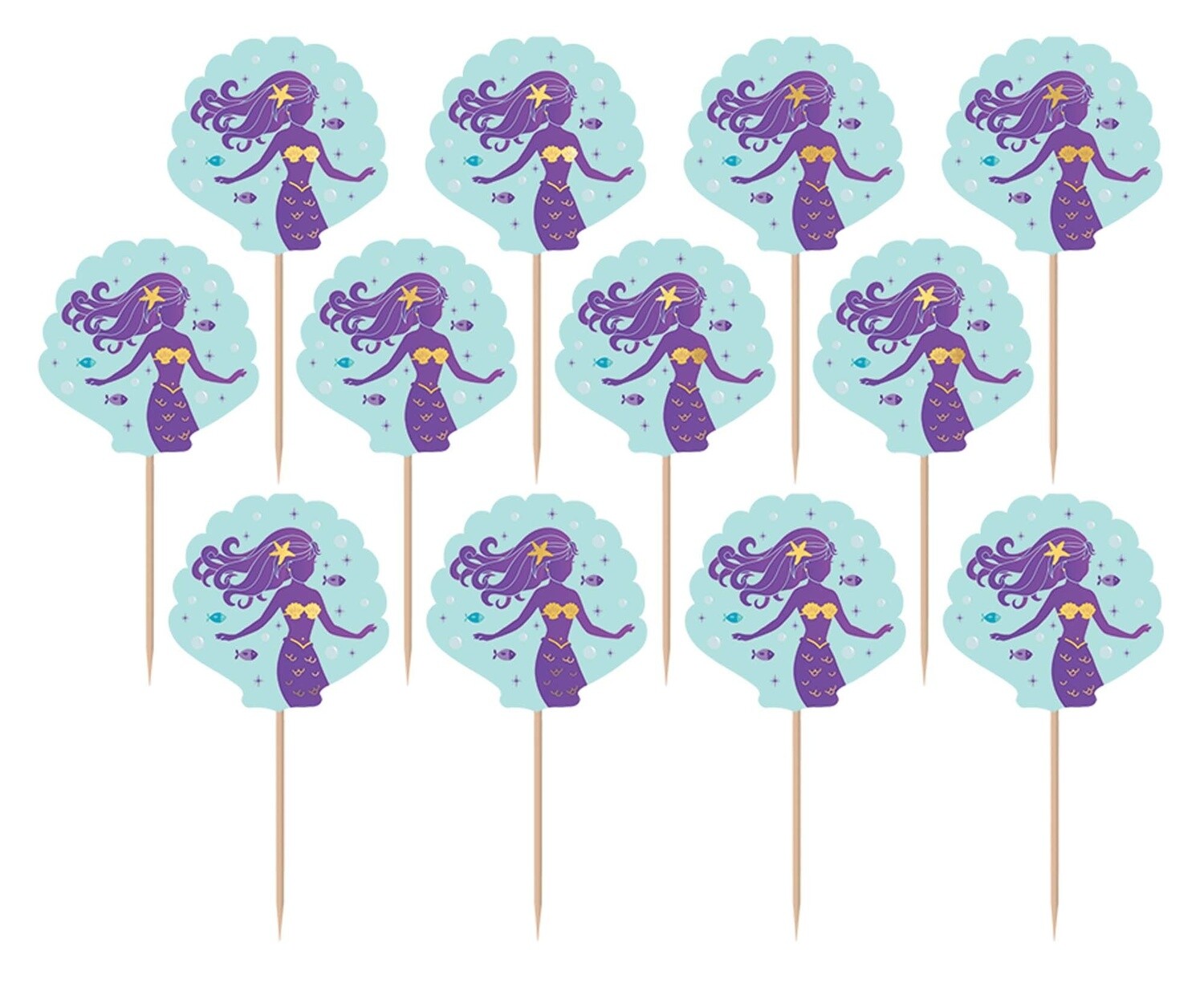 Picks- Mermaid Wishes- 24 pcs/ 3.5&quot;