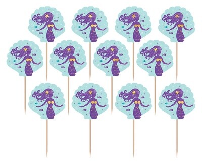 Picks- Mermaid Wishes- 24 pcs/ 3.5&quot;