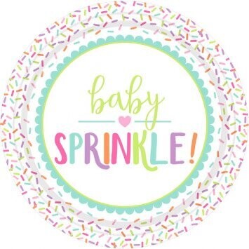 Dinner Paper Plates- Baby Sprinkle!- 8pk/10.5&quot;