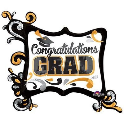 Foil Balloon- Congratulations Grad- 34&quot; x 29&quot;