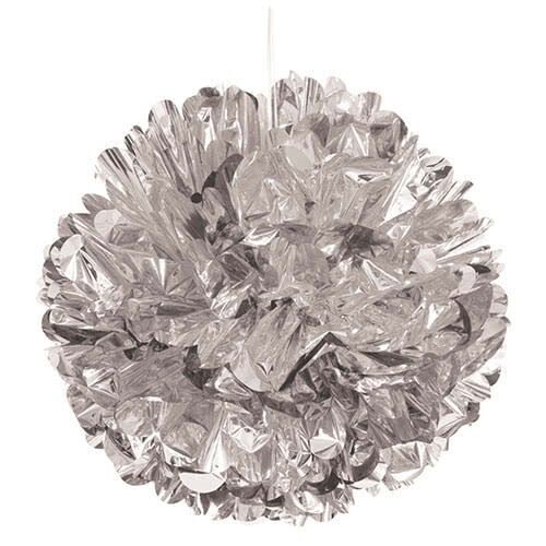 Puff Ball - Silver- 16&quot;