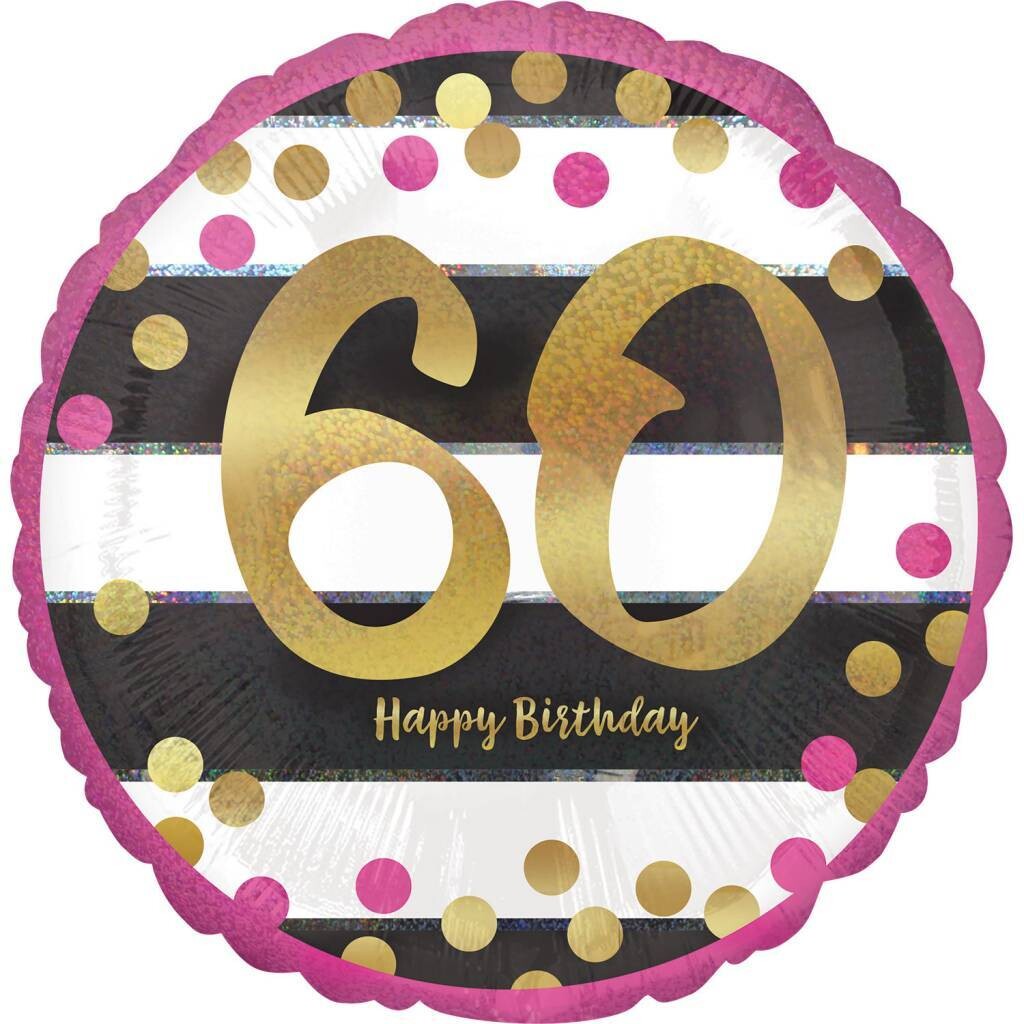 Foil Balloon- 60th Birthday- 18&quot;