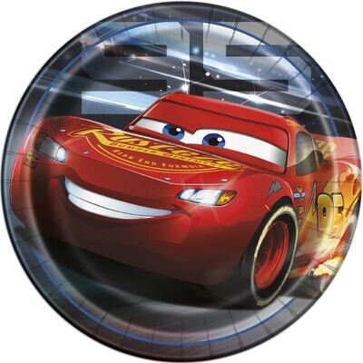 Luncheon Paper Plates-Cars 3