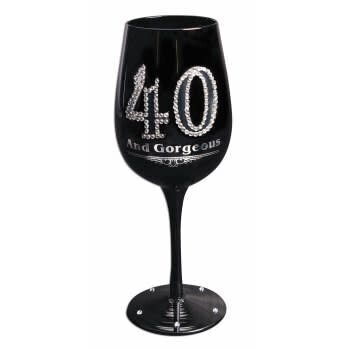 Wine Glass - 40 and Gorgeous