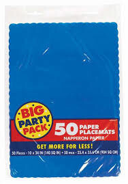 Placemat Royal Blue 50Pk