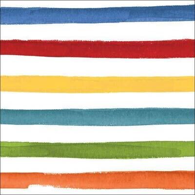 Napkins - BV -  Dotted/Sripped Multicolor - 24pk- 3ply