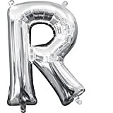 Foil Baloon Air Filled - &quot;R&quot; - Silver - 16&quot;