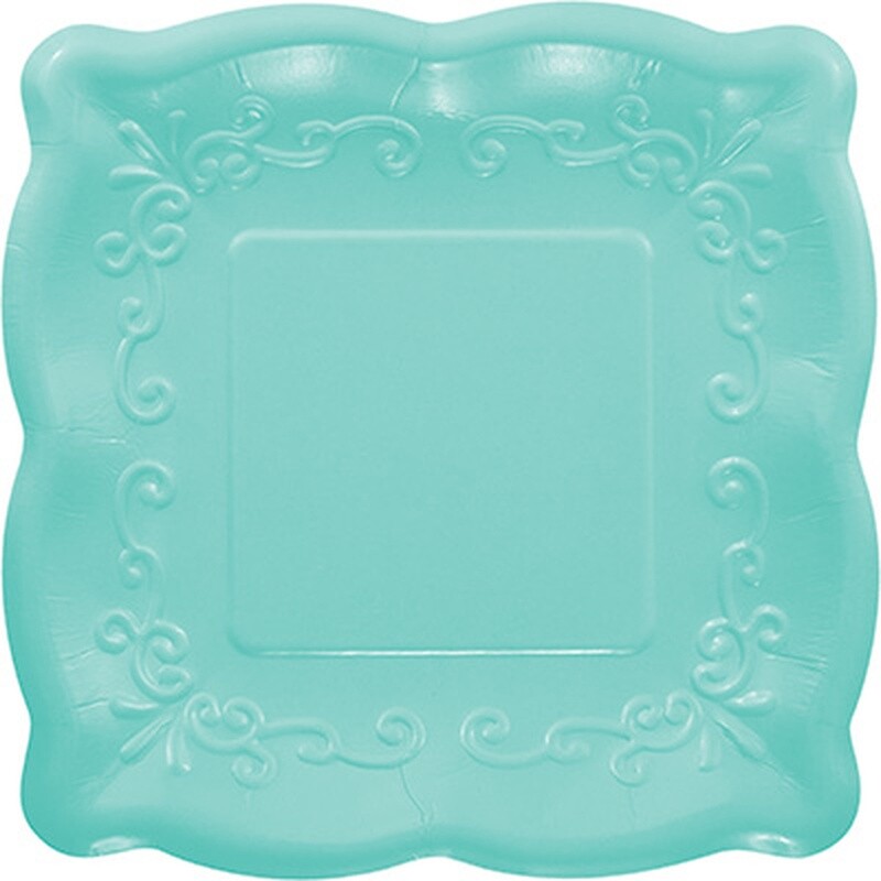 Beverage Paper Plates-Robin Egg Blue