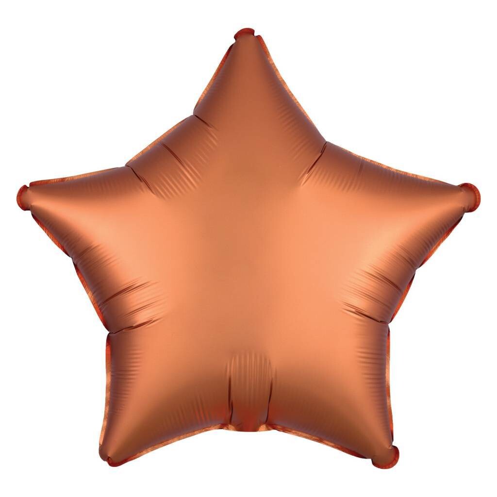Foil Balloon - Orange Satin - Luxe Star 18&quot;