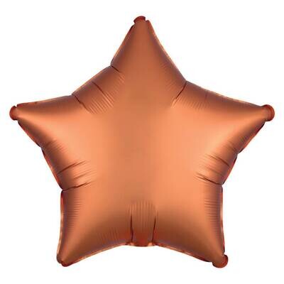 Foil Balloon - Orange Satin - Luxe Star 18&quot;
