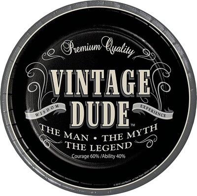 Luncheon Plates-Vintage Dude-Discontinued